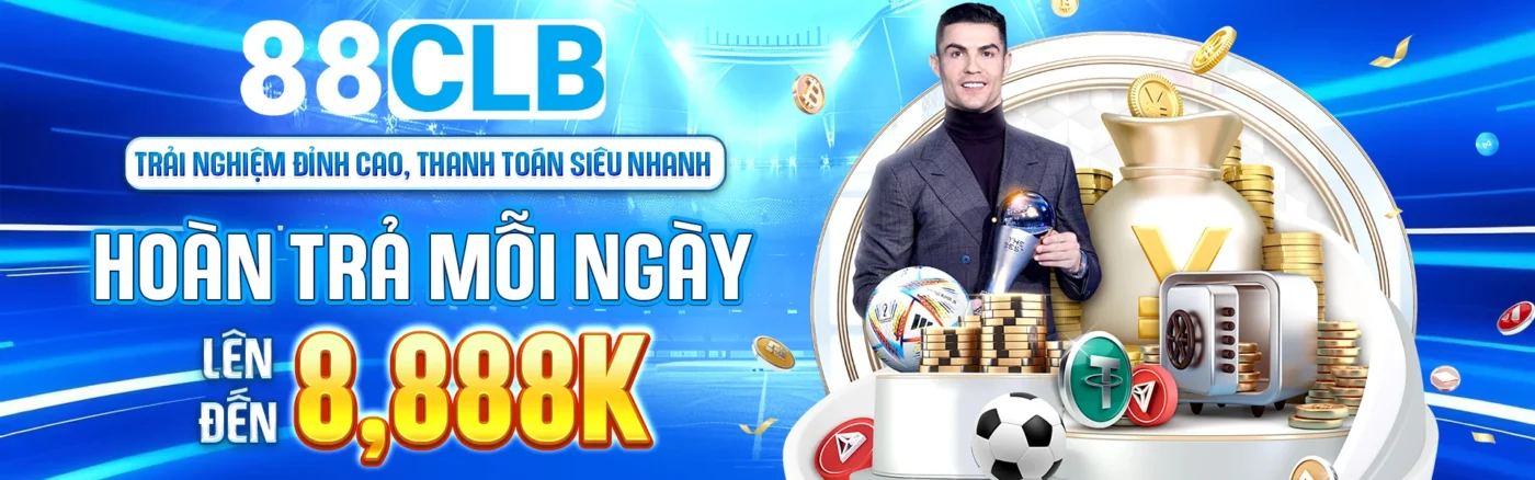 Banner trang chủ 88CLB hoàn trả mỗi ngày